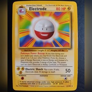 Electrode Pokemon Card - Base Set - 21/102 Rare Non-Holo